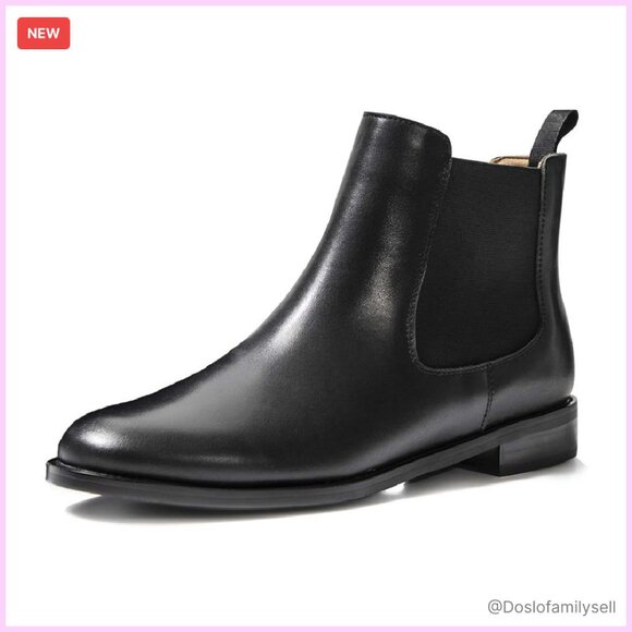 Classic Leather Chelsea Boots Elegant Minimal Chic Ankle Boots Comfortable